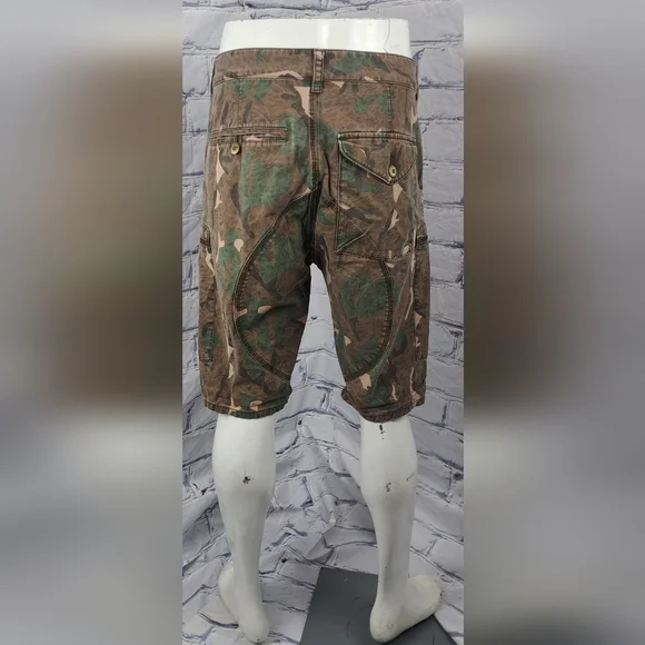 French Connection FCUK Men's Cargo Jean Shorts Vintage Y2K Camo Sz 30 Actual 32 - Picture 2 of 13